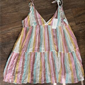 L*space  Colorful Striped Sleeveless Dress